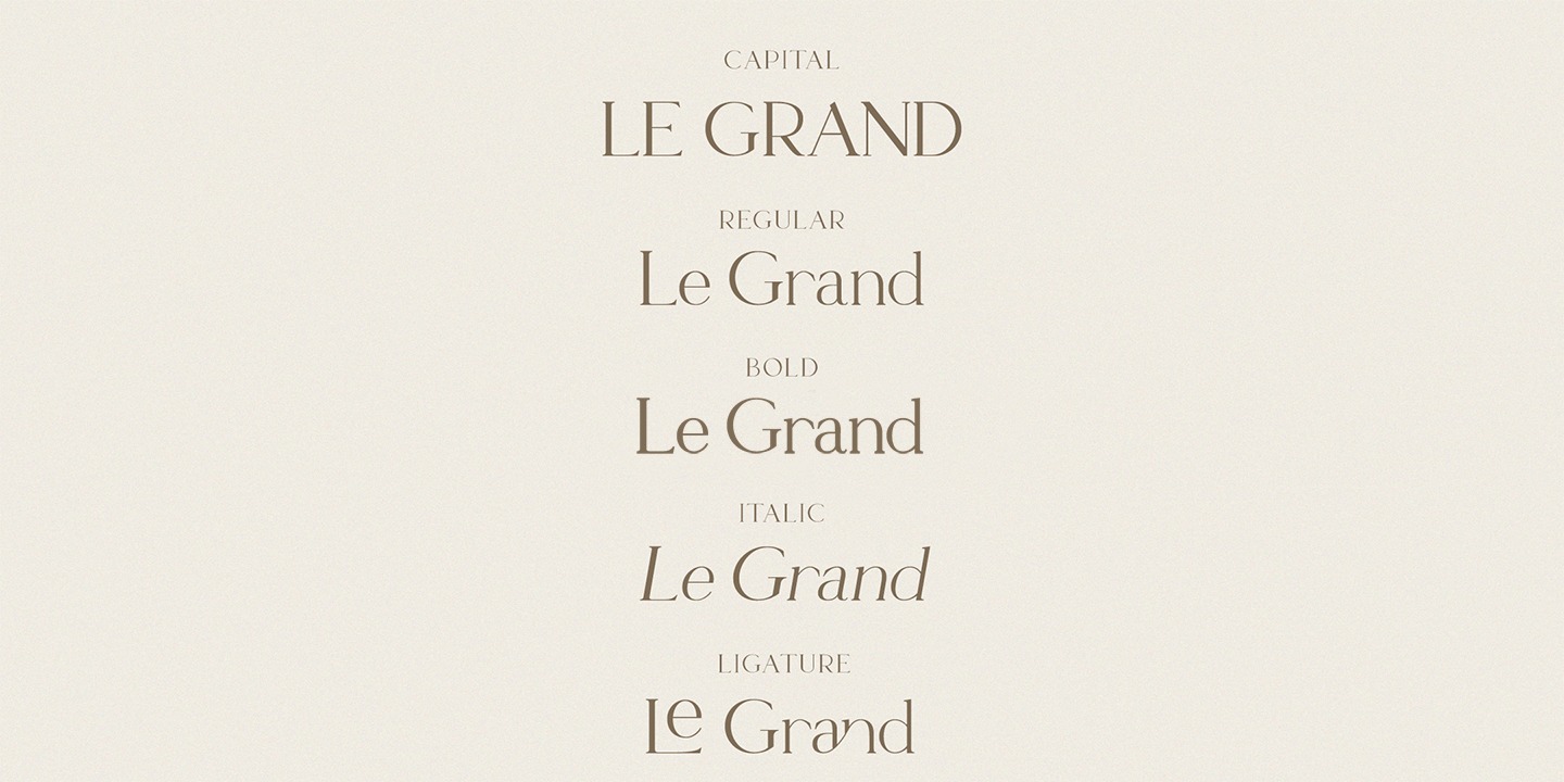 Beispiel einer Le Grand Ligatures-Schriftart